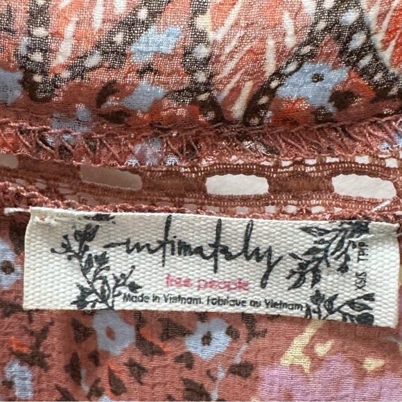 Free People Intimately FP Grasslands Kimono Robe Duster Sheer Rose Women's XS/S - Picture 11 of 15